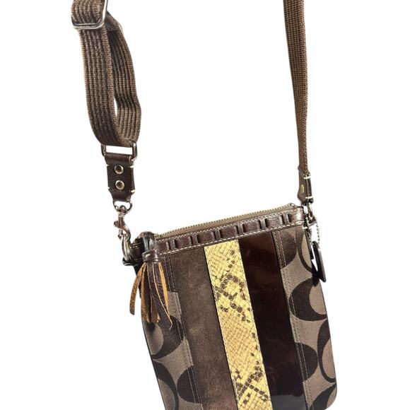 21. COACH Hampton Signature Crossbody Bag W/ hangtag - Picture 3 of 13